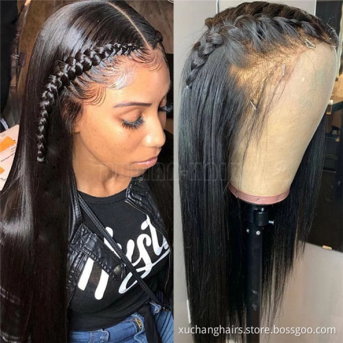 Wholesale frontal wig raw virgin cuticle aligned hair lace wig vendors 100% human hair hd perruque full lace wigs with baby hair